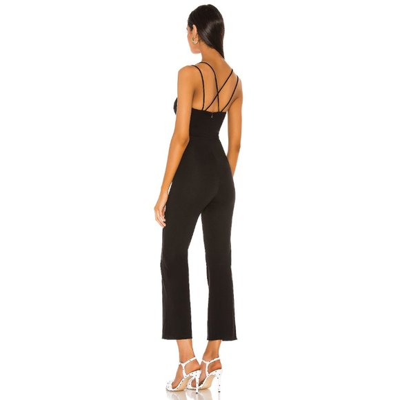 NWT Lovers + Friends Robin Strappy Jumpsuit Black - Picture 3 of 9